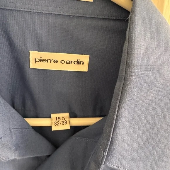 Pierre Cardin Blue Dress Shirt Classic Design - Picture 3 of 3
